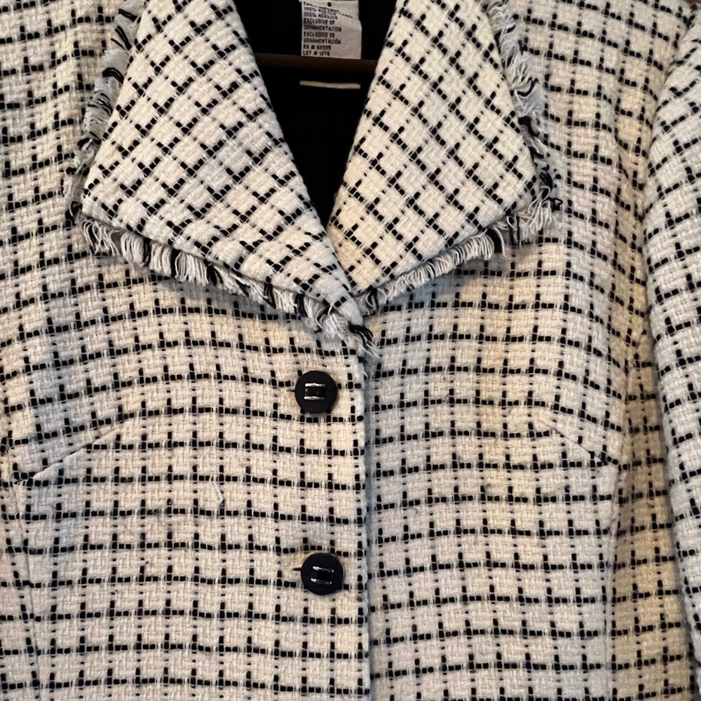 Perceptions Blazer - White/Black - Size 8
